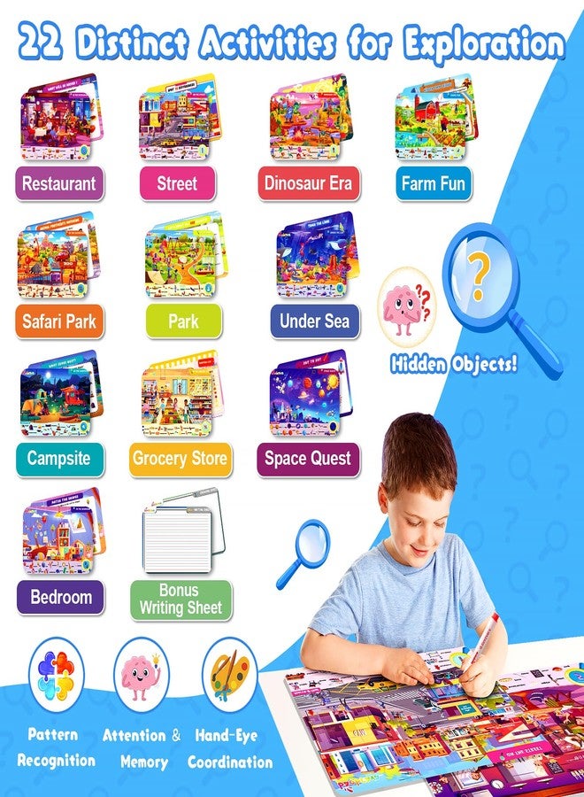 Baobrava Search and Find Game Books - Preschool Learning Activities for Kids Age 3-8, Travel Games for or Road Trip Car Airplane, Educational Seek Activity Birthday Gifts for Boys and Girls - Image 4